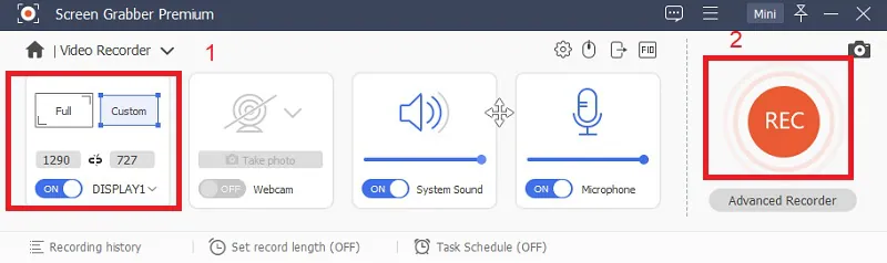 sgpremium recording mode step3