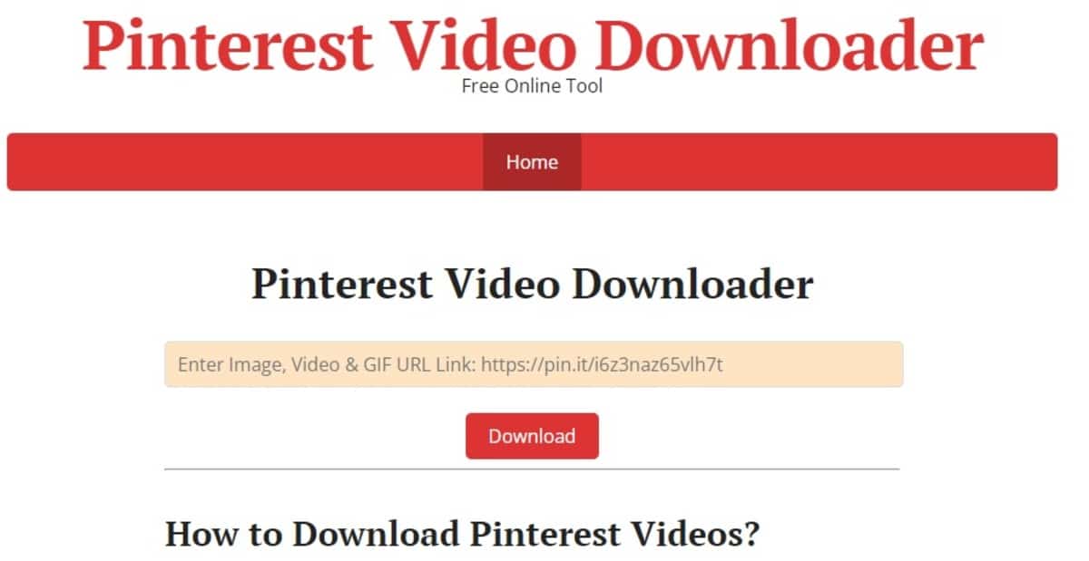 pinterest 视频下载器